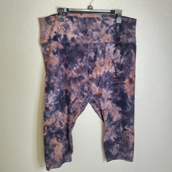 Lululemon Align Crop 21" Diamond Dye Graphite Grey Pink Pastel Sz 20 - Picture 2 of 8